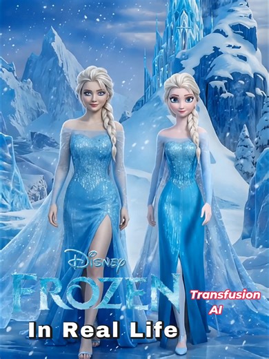 Elsa and the Frozen Characters Reborn as Living, Breathing Humans — Let It Go, IRL #fyp #frozen2 #disney #irl #unitedstates #transformation #pixverseai #livingcartoon #aicreator #nostalgiatrip #liveaction #ai #inreallife #reallife