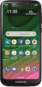 TracFone Motorola Moto G7 Optimo 4G LTE Prepaid Smartphone (Locked) - Black - 32GB - SIM Card Included - CDMA