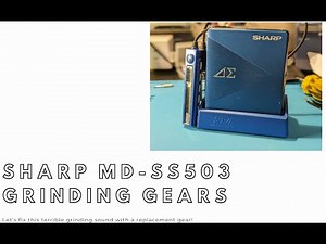 Sharp MD-SS503 MDLP MiniDisc Player Repair Fix - Auvi/1-bit - TOC READ - Replacing a Broken Gear