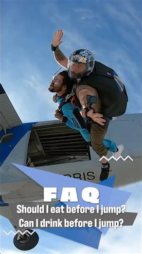 Should I Eat or Drink Before Skydiving? #skydiving #skydive #parachute #tandemskydiving #skydiveFAQ