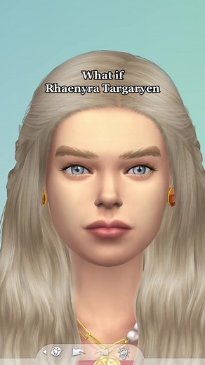 Rhaenyra Targaryen Mermaid Transformation in Sims 4