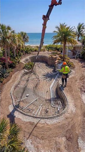 Beachfront Lot to Oceanfront Resort Pool 🌊🏝️ #shorts