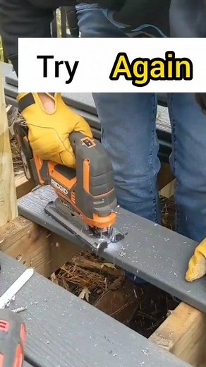 426K views · 1.6K reactions | #jigsaw we all make #mistakes we try again and #learn #ridgid #composite #resurface #backyard | Revive Home Tips | Facebook