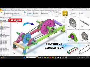 Autodesk Inventor Belt Drive System | Part Modelling and Generation | Assembly and Simulation
