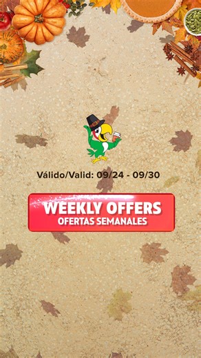 🍂 Get ready to embrace the season with amazing prices on all your favorites. This week's fresh deals are valid from 9/24 to 9/30. We're always focused on quality and variety, bringing you fresh offers every single week. Don't miss out on these weekly savings! #Fiestamart #WeeklyOffers #Produce #Fiestadeals #onions #beef #shrimp 🍂 Prepárate para darle la bienvenida a la temporada con precios increíbles en todos tus productos favoritos. Las ofertas de esta semana son válidas del 24 al 30 de sept