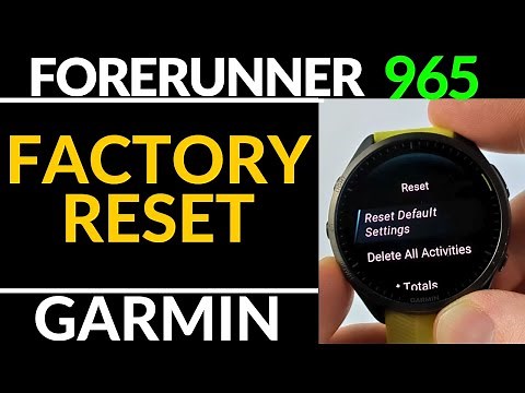 How to Reset Garmin Forerunner 965 - Factory Reset
