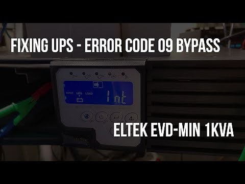 fixing server ELTEK UPS error code 09 constantly BYPASS [double conversion]