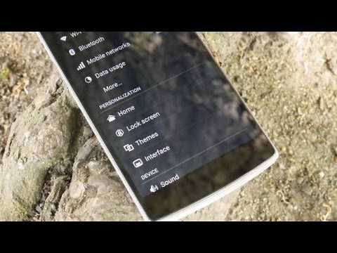 One Plus One's "Settings Menu" Options Explained