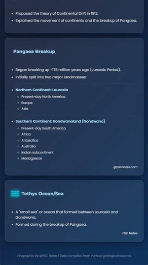 Supercontinent Cycles: Formation and breakup of major landmasses e.g., Rodinia, Pangea