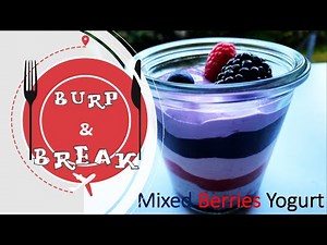 Mixed berries yogurt | Flavoured yogurt | Simple and easy dessert | Yogurt recipe | healthy | tasty