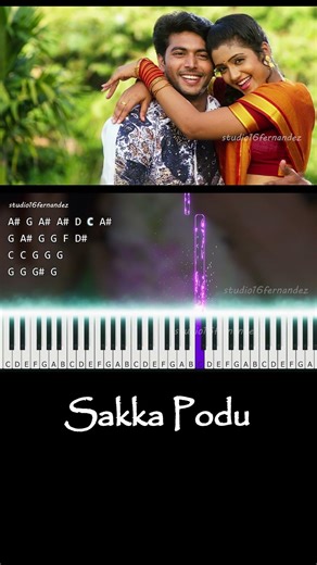 Sakka Podu Keyboard Cover | Piano Notes | Daas | Yuvan Shankar Raja | Fernandez 6