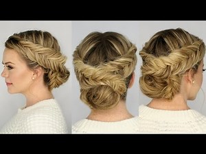 Double Dutch Fishtail Braid Updo
