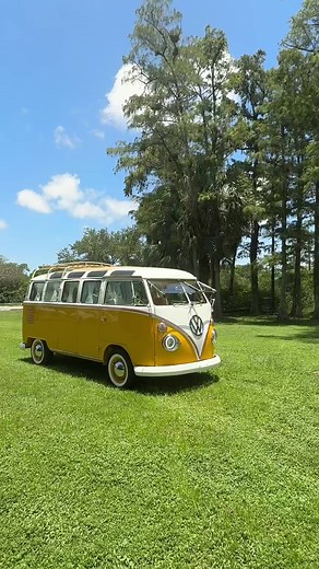 Explore the Freedom of Our 1975 VW Bus Sunflower