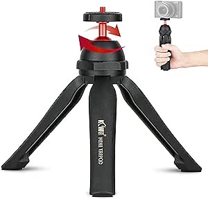 KIWIFOTOS Universal Mini Camera Tripod with 360° Ball Head Table Tripod for X100VI X100V with 1/4 Inch Screw for ZV-1 RX100 DSLR Phone Webcam Vlog