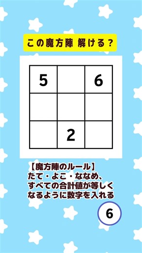 Can you solve this magic square? [There's a secret trick] #mathpuzzle #shorts