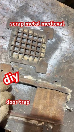 medieval trap judah door . scrap metal diy hand made