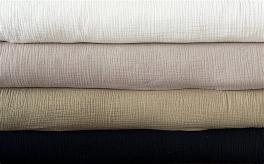 Triple Layer Muslin Fabric by the Yard or Meter| Thick Organic Cotton Gauze for Blankets and Clothing | White, Black, Beige - Etsy Australia