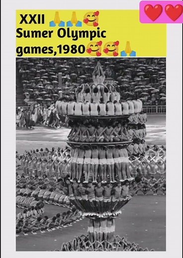 the opening ceremony of the XXII summer Olympics games,moscow, 1980