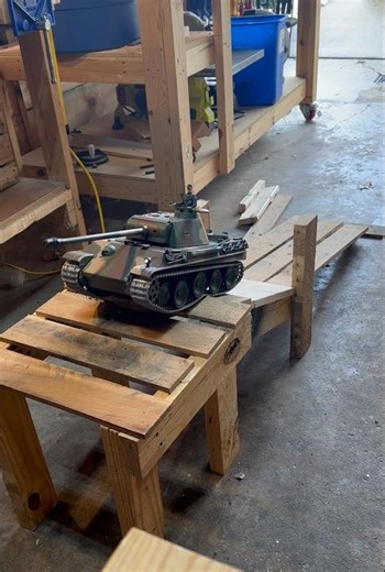 1/16 scale WPL B16 & Heng Long Panther G testing out a ramp #shorts #rc