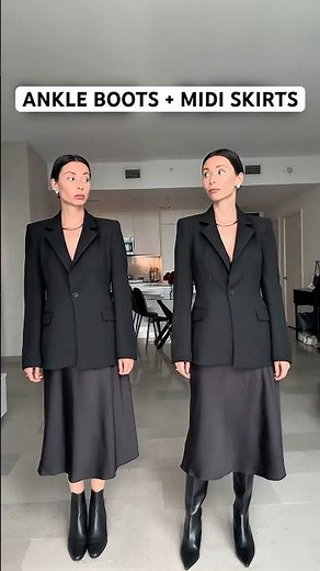 How to wear ankle boots with skirts