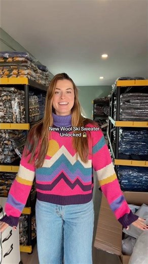 Our Retro Ski Sweater will be available during our Holiday Drop on Dec 12 at 4PM PT! #skiing