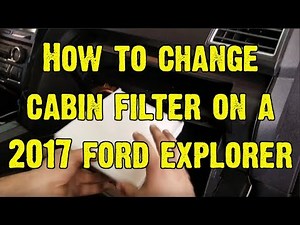 Replacement of the cabin air filter for the Ford Explorer.