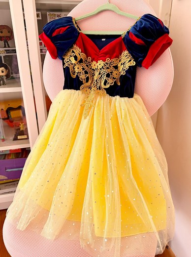 Toddler Girl Snow White Dress With Hairpiece, Child Snow White Costume, Baby Birthday Dress Gift, Kids Princess Party Dress, Customized Gift - Etsy