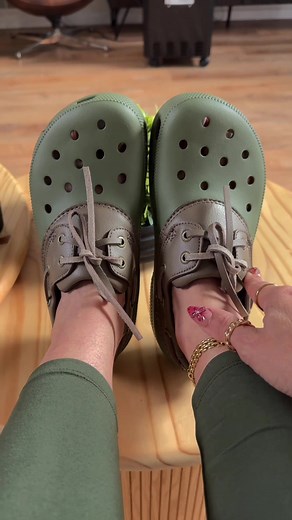 Stylish Crocs Islander Boat Shoes in Army Green