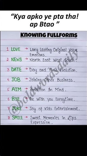 Funny full forms you never knew! 🤯😂 Learn & laugh together!