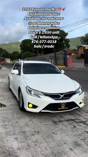 2012 Toyota mark x ‼️🚀 Original new face Available for sale now @zackmotorsales Pristine condition Price $ 2.050 mill Call / WhatsApp 876-577-0218 Sale / trade#zackmotorsales #fyp #viral #viralvideo #fypシ