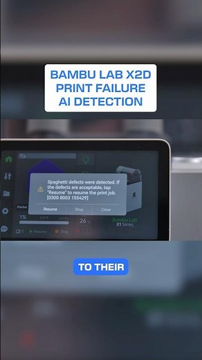 Bambu Lab X2D AI Print Failure Detection