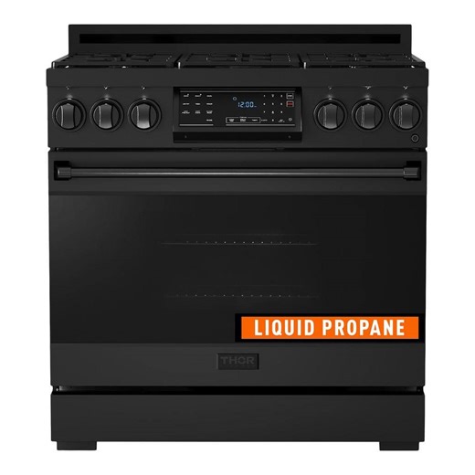 Reviews for Thor Kitchen Gordon Ramsay Series 36 in. 6 Burners Freestanding Liquid Propane Range in Matte Black with Air Fryer and Convection | Pg 2 - The Home Depot