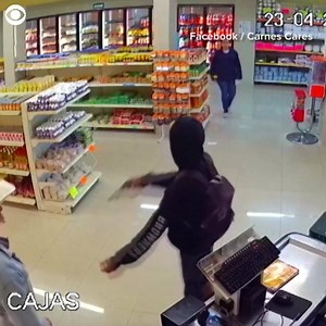 35K views · 617 reactions | Take a look at this! A customer wearing a cowboy hat took down an armed robber at a store in Monterrey, Mexico on Monday. A surveillance camera caught the whole thing on video. | WFSB - Channel 3 Eyewitness News | Facebook