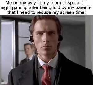 Patrick Bateman In Headphones Sigma Male Grindset American Psycho Video Meme Template