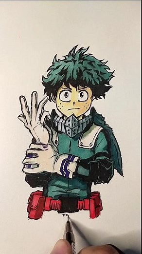 Realistic DEKU Drawing Tutorial - My Hero Academia Fan Art
