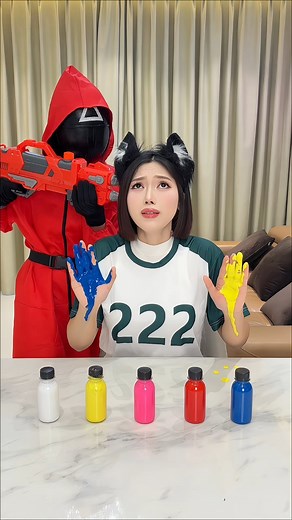 3.7M views · 74K reactions | How to make purple color ? 樂 Nguyễn Thị Thảo Trần Tấn Phát #jaytrantanphat #squidgame #funny | Jay Trần Tấn Phát | Facebook