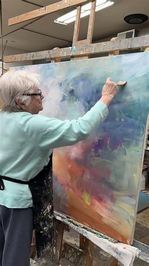 Beginning an Abstract Painting,Painting Loosely,art demo, art technique, #abstractart #wipartwork