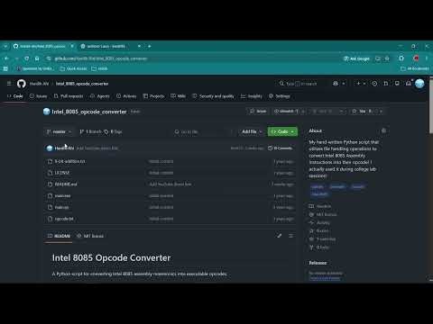 My 2nd year project (CSE) - Intel 8085 Opcode Converter