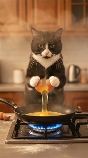 Mother Cat Drives Truck to Buy Groceries & Makes Breakfast for Kitten 🐱❄️ Cozy Snow Day