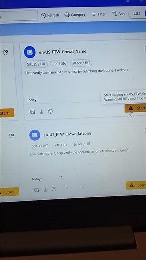uhrs tasks some are released ....