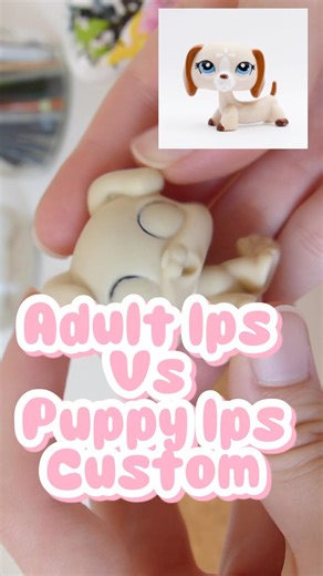 Puppy vs Adult #lps #custom #lpscustom #handmade #painting #littlestpetshop #cute #diy