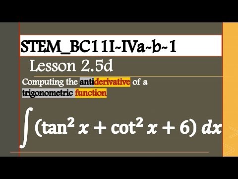 THE CALCULUS: Computing the Antiderivative of a Trigonometric Function_4