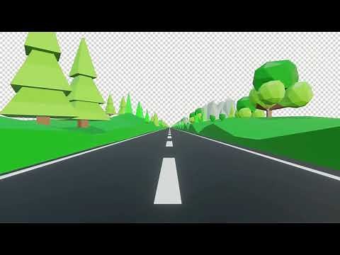 Road Loop Animation (cartoon background loop)