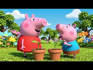 🌱 Peppa Pig Gardening Song | Grow Grow Tiny Seed 🍓 | 3D Kids Cartoon Learning Video
