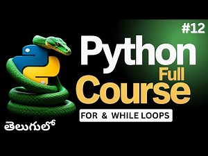 Master Python Loops: For, While & More Explained in Telugu | video-12 | College Coders