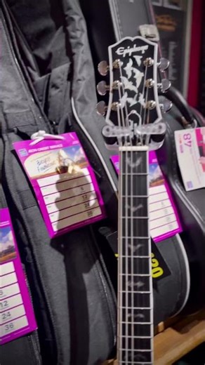 Epiphone Les Paul Custom Bats in Flight Electric Guitar - Transparent Ebony Burst