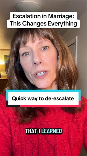 Focusing on your thoughts and mindset, while super important in marriage work, is not as fast as discharging energy physically. Here's a tip for when you are escalated, try this the next time you get triggered or need to calm down before you communicate with your spouse. #communicationskills #marriageadvice #emotionalregulation #deescalation #marriagetips
