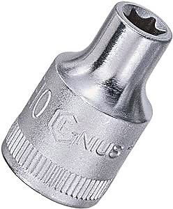 Genius Tools 3/8" Dr. E-14 E-Star Hand Socket - 353514