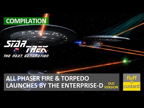 All Phaser Fire & Torpedo Launches By The Enterprise-D • Star Trek TNG • Compilation