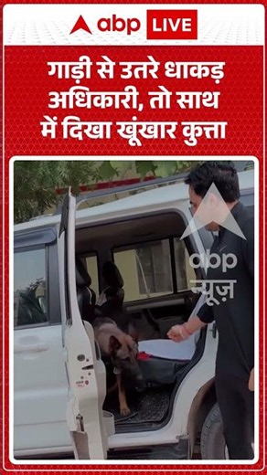 Viral Video | गाड़ी से उतरे धाकड़ अधिकारी, तो साथ में दिखा खूंखार कुत्ता | #ytshorts #breakingnews